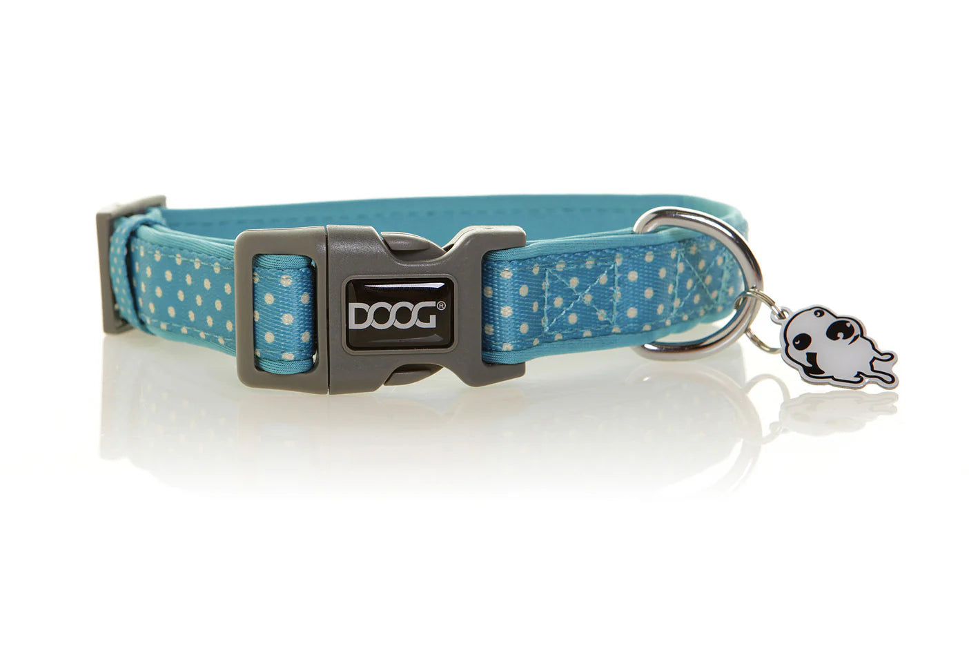 COLLAR NEOPRENE SNOOPY SMALL BLUE WITH WHITE POKADOTS Elk Mound Seed