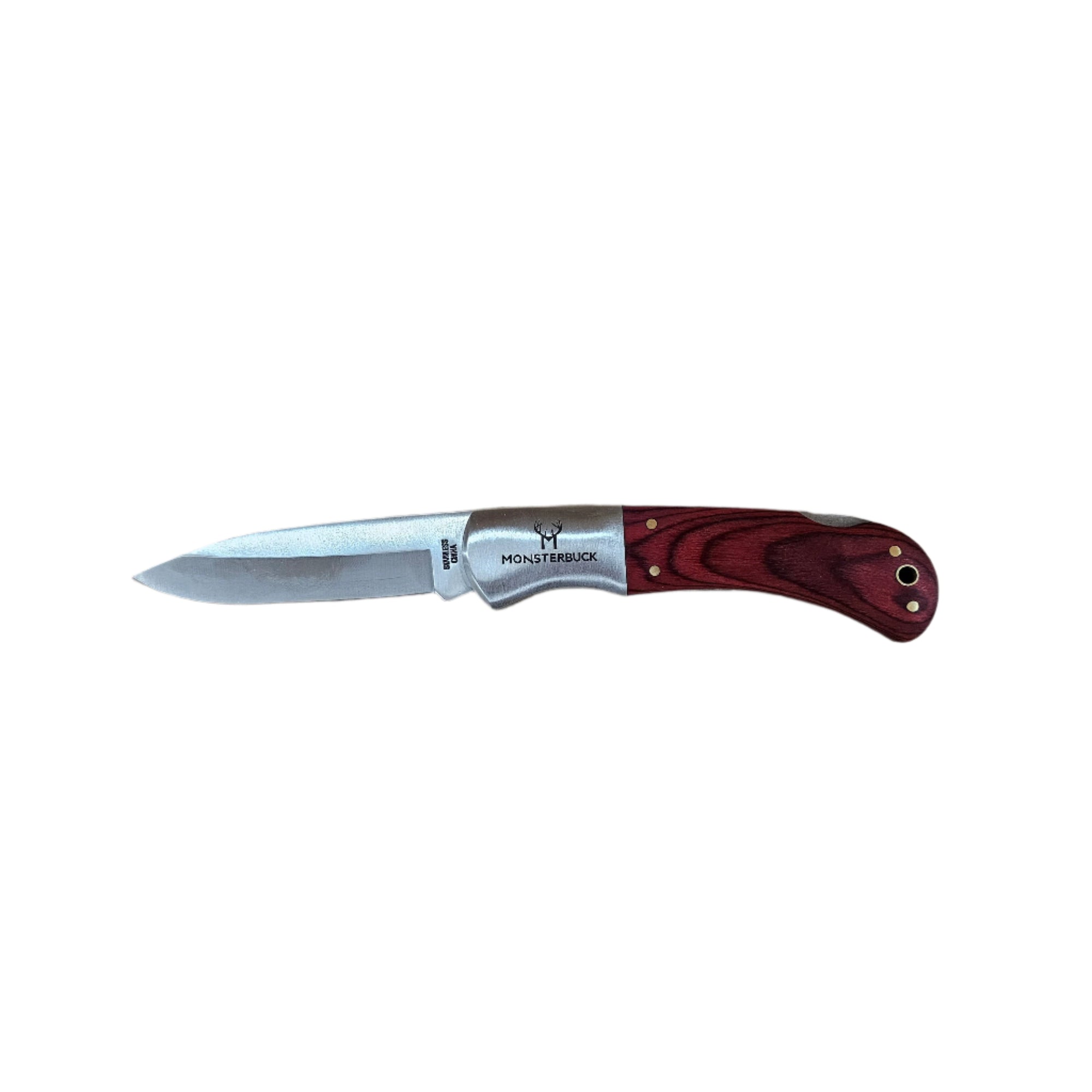 MonsterBuck Wood Handle Pocket Knife