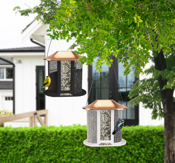 Copper Top Triple Seed Bird Feeder