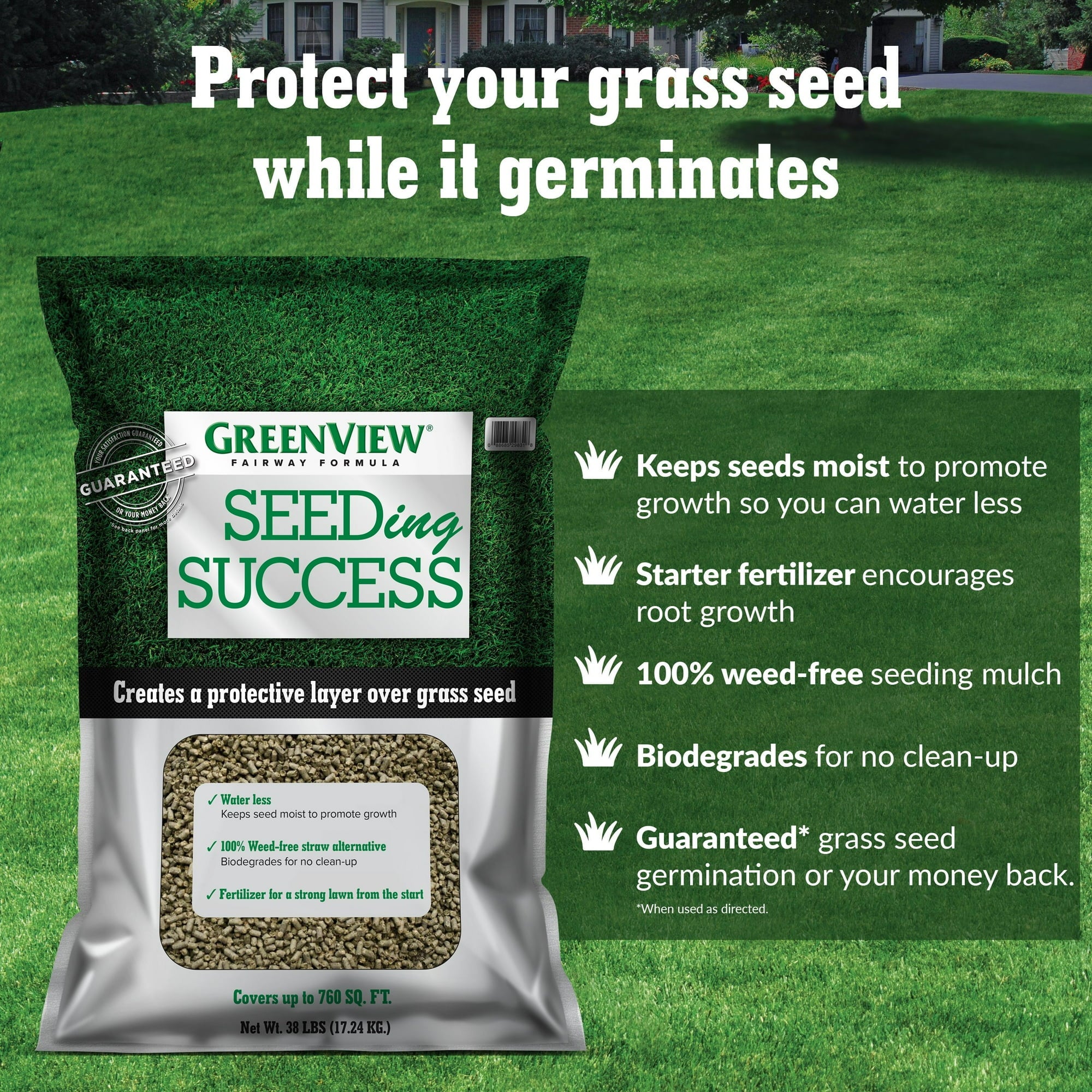 Greenview Fairway Seeding Success Organic Mulch Fertilizer