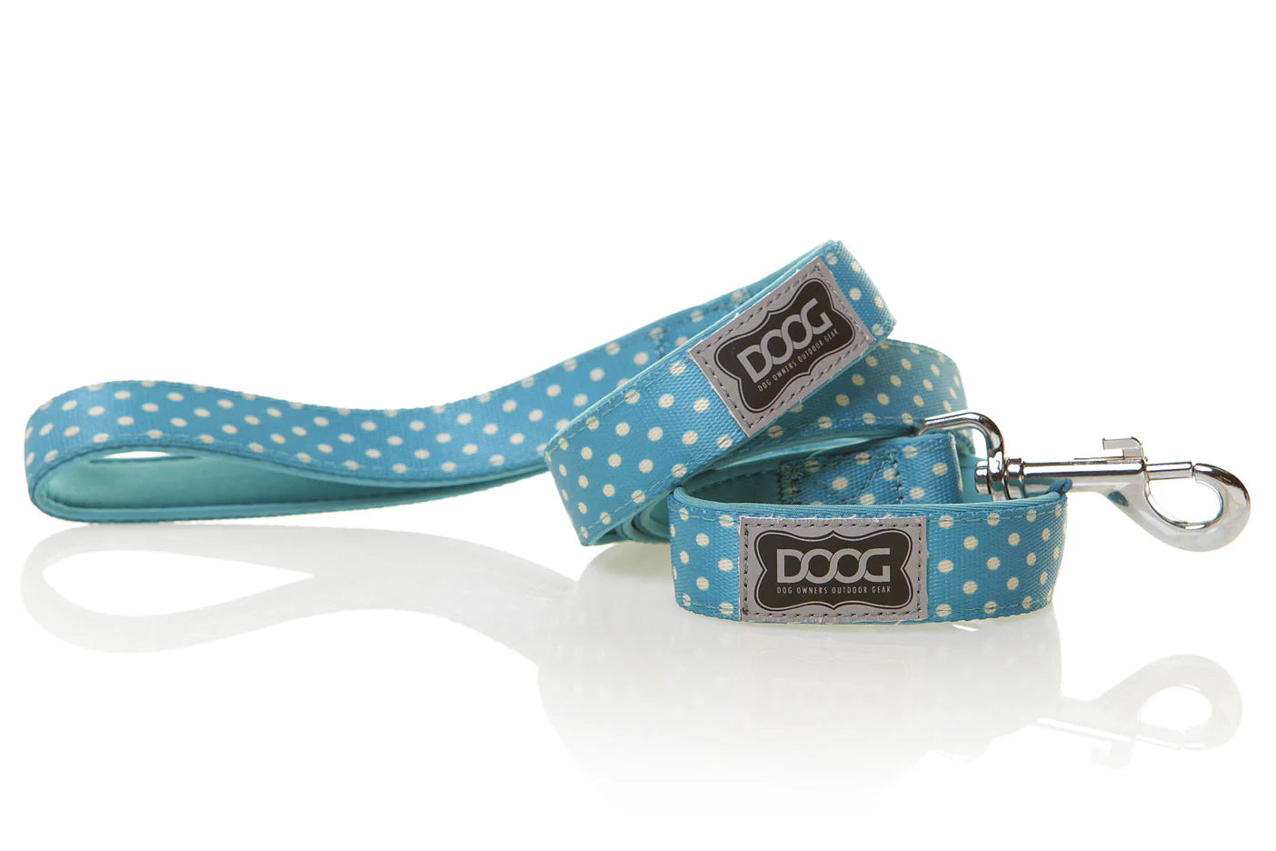 LEAD NEOPRENE DOG LEASH SNOOPY-SMALL-BLUE WHITE POKADOTS