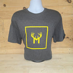 Charcoal Grey W/Yellow MB Square - XL Tee