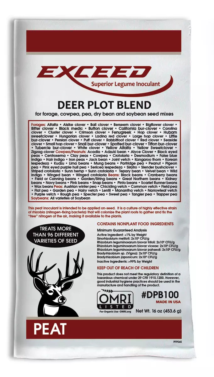 Exceed Deer Plot Blend Inoculant- Treats 100#