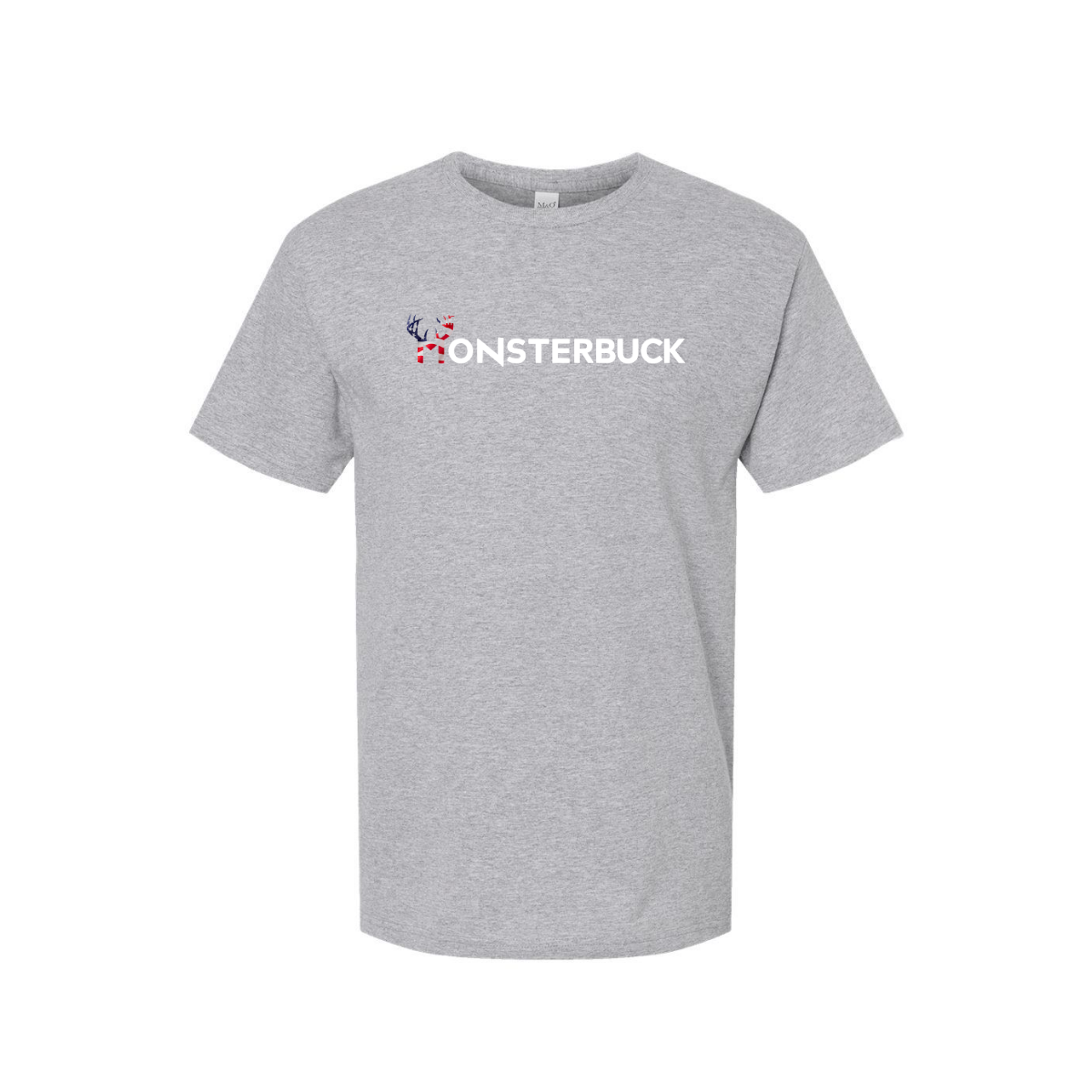 MonsterBuck Grey Tee w/USA Logo
