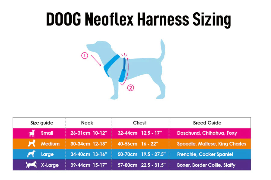 NEOFLEX SOFT HARNESS - SCOOBY-LARGE-RED MULTI STRIPED COLORS