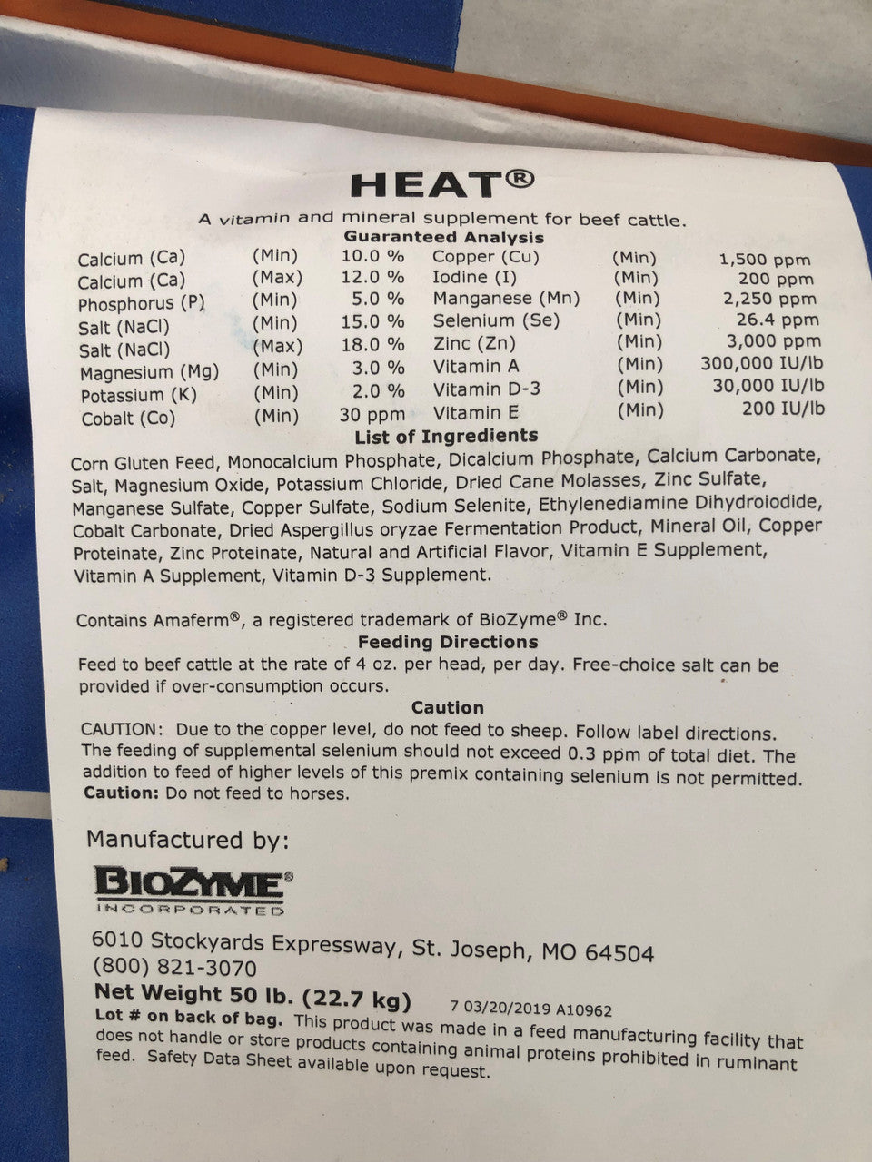 VITAFERM® HEAT® - 50 LB. BAG