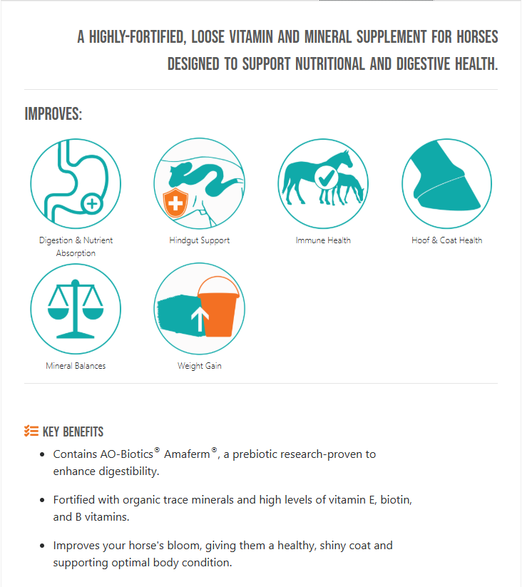 VITAFERM® Vitalyze Equine Mineral - 50 LB. BAG